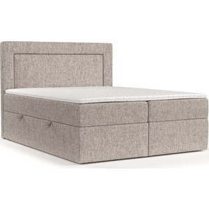 Světle hnědá boxspring postel s úložným prostorem 160x200 cm Imagine – Maison de Rêve obraz