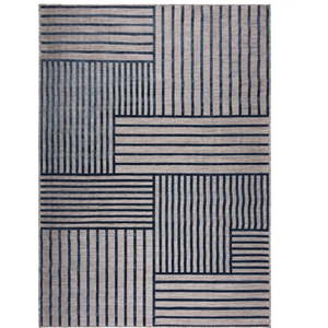 Tmavě modrý vnitřní a venkovní koberec 200x290 cm Vigo Blocks – Flair Rugs obraz