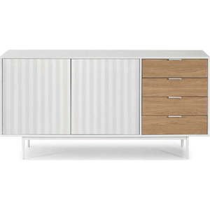 Nízká komoda v dekoru dubu v bílo-přírodní barvě 159x80 cm Sierra – Teulat obraz