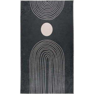 Antracitový pratelný koberec 80x150 cm – Vitaus obraz