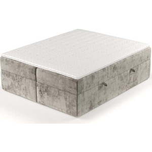 Světle hnědá boxspring postel s úložným prostorem 160x200 cm Yoko – Maison de Rêve obraz