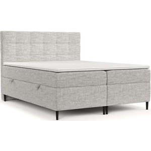 Světle šedá boxspring postel s úložným prostorem 200x200 cm Urbaneo – Maison de Rêve obraz