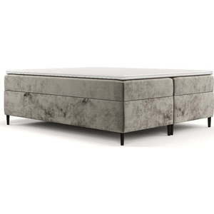 Světle hnědá boxspring postel s úložným prostorem 200x200 cm Araya – Maison de Rêve obraz