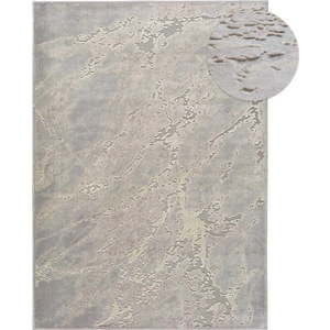 Šedo-béžový koberec z viskózy Universal Margot Marble, 160 x 230 cm obraz