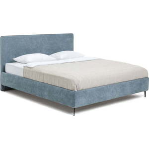 Modrá čalouněná dvoulůžková postel s roštem 180x200 cm Noira Slim – Bonami Selection obraz