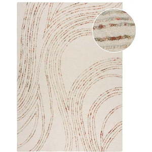 Oranžovo-krémový vlněný koberec 200x290 cm Abstract Swirl – Flair Rugs obraz