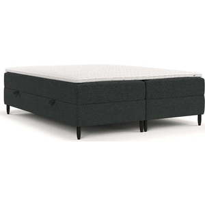 Tmavě šedá boxspring postel s úložným prostorem 180x200 cm Malte – Maison de Rêve obraz