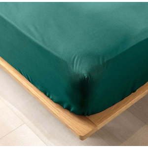 Zelené napínací prostěradlo z Bio bavlny 90x190 cm Biolina – douceur d'intérieur obraz