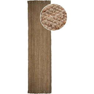 Ručně tkaný jutový běhoun v přírodní barvě 60x300 cm Jute Boucle – Flair Rugs obraz