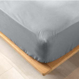 Šedé napínací prostěradlo z Bio bavlny 180x200 cm Biolina – douceur d'intérieur obraz