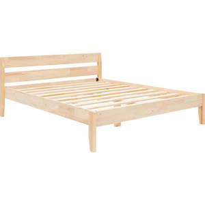 Dvoulůžková postel ze smrkového dřeva s roštem v přírodní barvě 160x200 cm Venus – Kalune Design obraz