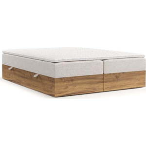 Boxspring postel s úložným prostorem ve světle hnědo-přírodní barvě 160x200 cm Faro – Maison de Rêve obraz