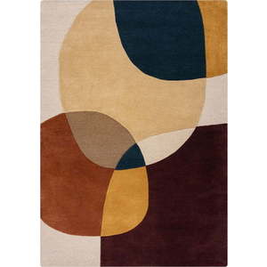 Fialový ručně tkaný vlněný koberec 200x290 cm Glow Purple Multi – Flair Rugs obraz