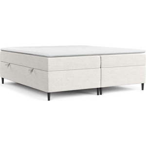 Krémová boxspring postel s úložným prostorem 200x200 cm Araya – Maison de Rêve obraz