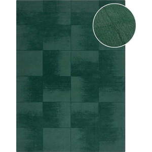 Ručně tkaný vlněný koberec v petrolejové barvě 120x170 cm Demi Check Ombre – Flair Rugs obraz