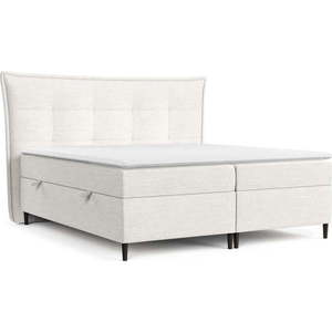 Krémová boxspring postel s úložným prostorem 200x200 cm Sinai – Maison de Rêve obraz