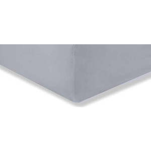 Šedé napínací prostěradlo z bavlněného perkálu 135x190 cm Cotton Percale – Bianca obraz