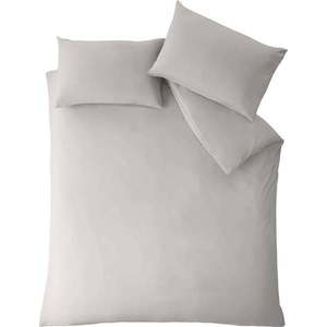 Šedé prodloužené povlečení na dvoulůžko z mikrovlákna 230x220 cm So Soft Easy Iron – Catherine Lansfield obraz