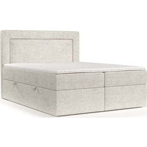 Krémová boxspring postel s úložným prostorem 200x200 cm Imagine – Maison de Rêve obraz