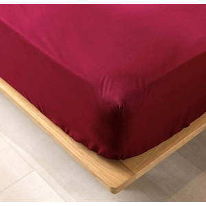Červené napínací prostěradlo z Bio bavlny 140x190 cm Biolina – douceur d'intérieur obraz