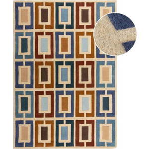 Modro-oranžový ručně tkaný vlněný koberec 160x230 cm Retro Blocks – Flair Rugs obraz