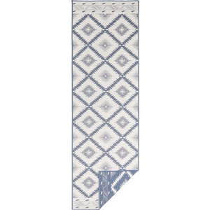 Modro-krémový venkovní koberec NORTHRUGS Malibu, 80 x 250 cm obraz