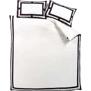Černobílé prodloužené povlečení na dvoulůžko 230x220 cm Mono Panel – Catherine Lansfield obraz