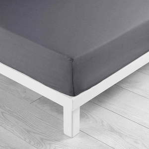 Antracitové napínací prostěradlo z mikrovlákna 140x190 cm Oscar – douceur d'intérieur obraz