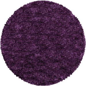 Tmavě fialový kulatý koberec ø 80 cm Fluffy – Ayyildiz Carpets obraz