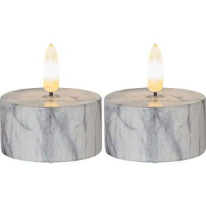 LED svíčky v sadě 2 ks (výška 6 cm) Flamme Marble – Star Trading obraz