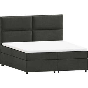 Tmavě šedá boxspring postel s úložným prostorem 160x200 cm Rico – Ropez obraz