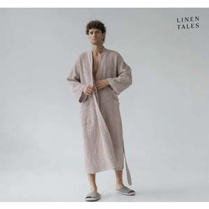 Béžový župan velikost XXL Honeycomb – Linen Tales obraz
