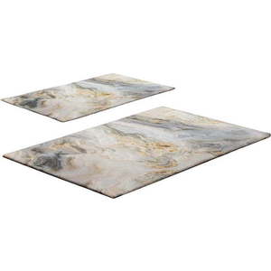 Šedo-béžové koupelnové předložky v sadě 2 ks 60x100 cm – Foutastic obraz