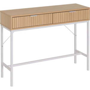 Konzolový stolek v dekoru dubu v přírodní barvě 30x100 cm Mid-Lines – Casa Selección obraz