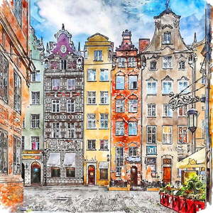 Obraz 30x30 cm Gdansk – Fedkolor obraz