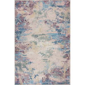 Modro-fialový pratelný koberec s příměsí recyklovaných vláken 80x150 cm Reid – Flair Rugs obraz