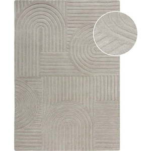 Šedý vlněný koberec Flair Rugs Zen Garden, 160 x 230 cm obraz