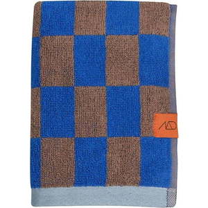 Modro-hnědý ručník z bio bavlny 50x90 cm Retro – Mette Ditmer Denmark obraz