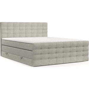 Béžová boxspring postel s úložným prostorem 200x200 cm Blend – Maison de Rêve obraz