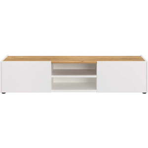 TV stolek v dekoru dubu v bílo-přírodní barvě 164x35 cm Schlangen – Germania obraz
