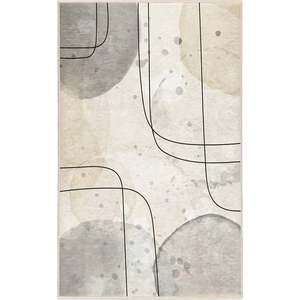 Šedo-krémový pratelný koberec 120x180 cm Simple Lines – Mila Home obraz