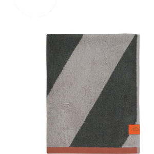 Khaki froté osuška z bio bavlny 70x133 cm Diagonal – Mette Ditmer Denmark obraz
