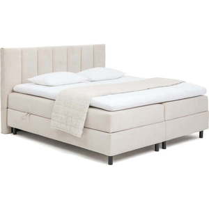 Béžová boxspring postel s úložným prostorem 160x200 cm Elva Bold Line – Bonami Selection obraz