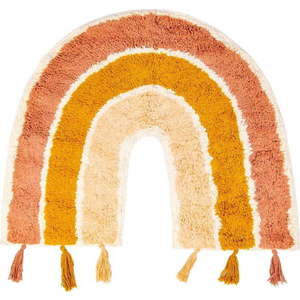 Oranžovo-růžový dětský bavlněný koberec Sass & Belle Earth Rainbow, 50 x 60 cm obraz