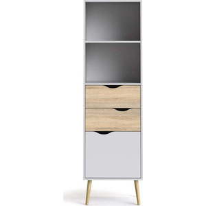 Bílá knihovna v dekoru dubu 50x171 cm Oslo - Tvilum obraz