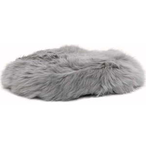 Šedý podsedák z ovčí kožešiny Native Natural Round, ⌀ 40 cm obraz