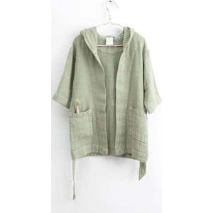 Dětský zelený lněný župan Linen Tales Nature, vel. 122 - 128 obraz