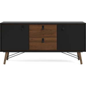 Černá komoda v dekoru ořechu 150x72x40 cm Ry – Tvilum obraz