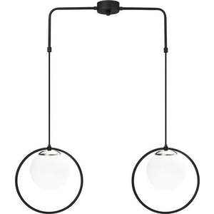 Černé kovové závěsné svítidlo Opviq lights Flovena obraz