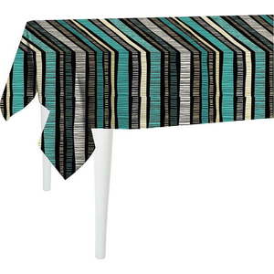 Černý ubrus Mike & Co. NEW YORK Jungle Stripes, 140 x 140 cm obraz